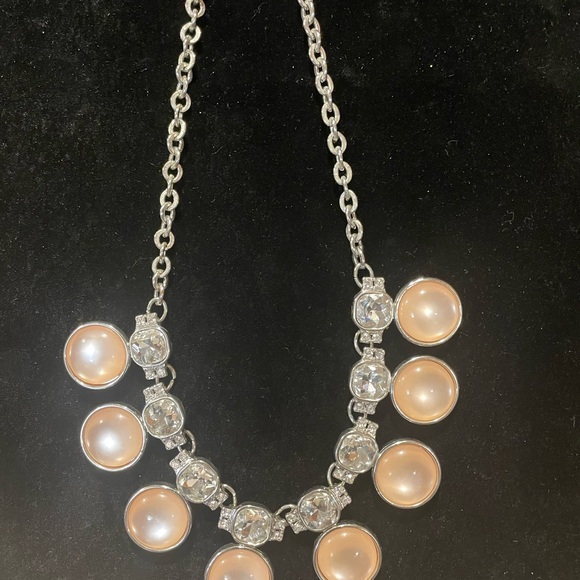 White House Black Market Silver and Cream Necklace - Picture 6 of 9